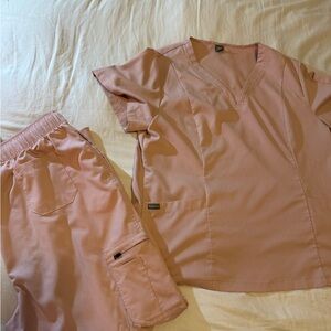 Women's Pink Scrub Set